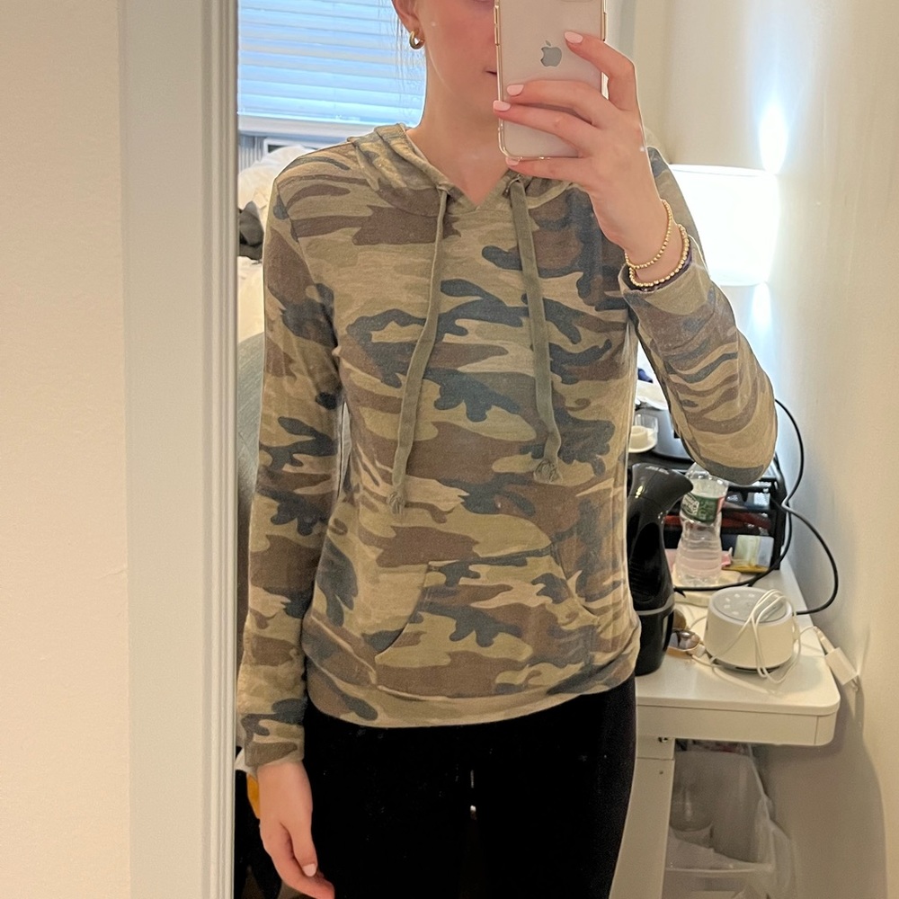 PPLA Green Camouflage Hoodie Sweatshirt